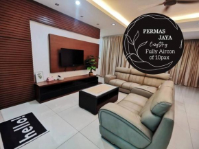 Permas 14min to MidValley 10pax WiFi TV Box 4BRoom